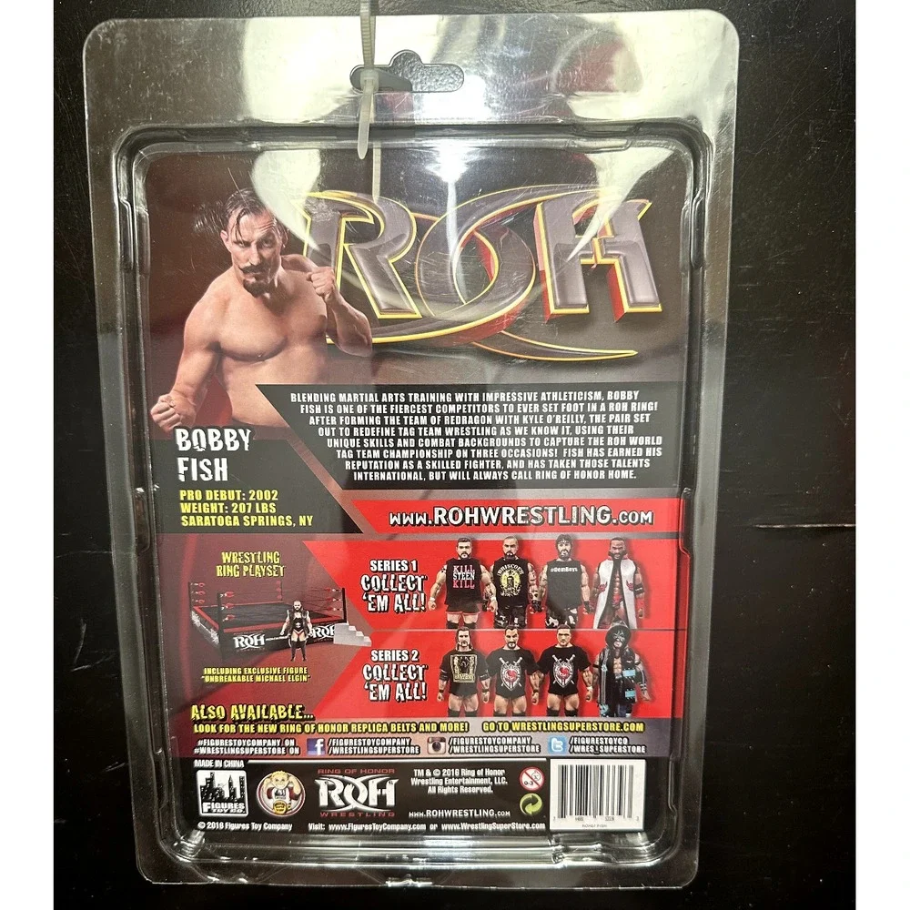 ROH Ring of Honor Series 2 Bobby Fish Wrestling Action Figure Figures Toy Co New